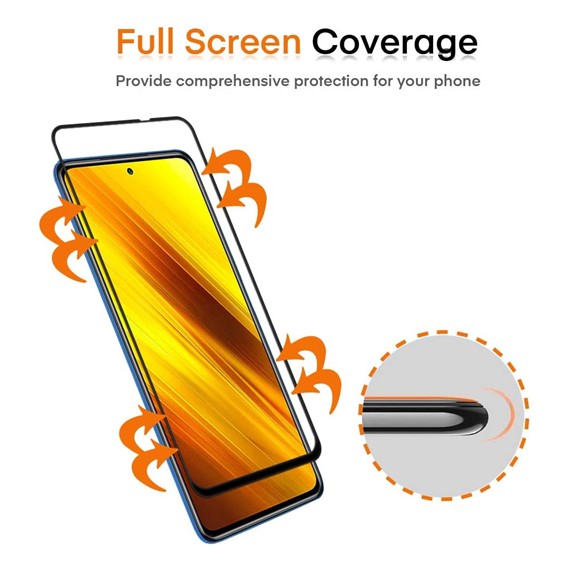 Xiaomi Poco X3 NFC CaseUp Tam Kapatan Ekran Koruyucu Siyah 2